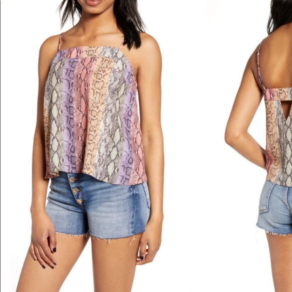 Hiatus Snake Print Tank Multicolor Size Medium